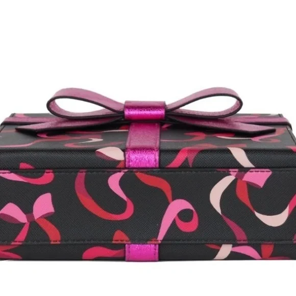 Kate Spade Wrapping Party Ribbons Gift Box Leather Crossbody Handbag Purse NWT - Picture 5 of 8